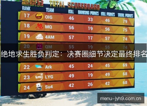 绝地求生胜负判定:决赛圈细节决定最终排名 绝地求生胜负判定:决赛圈细节决定最终排名